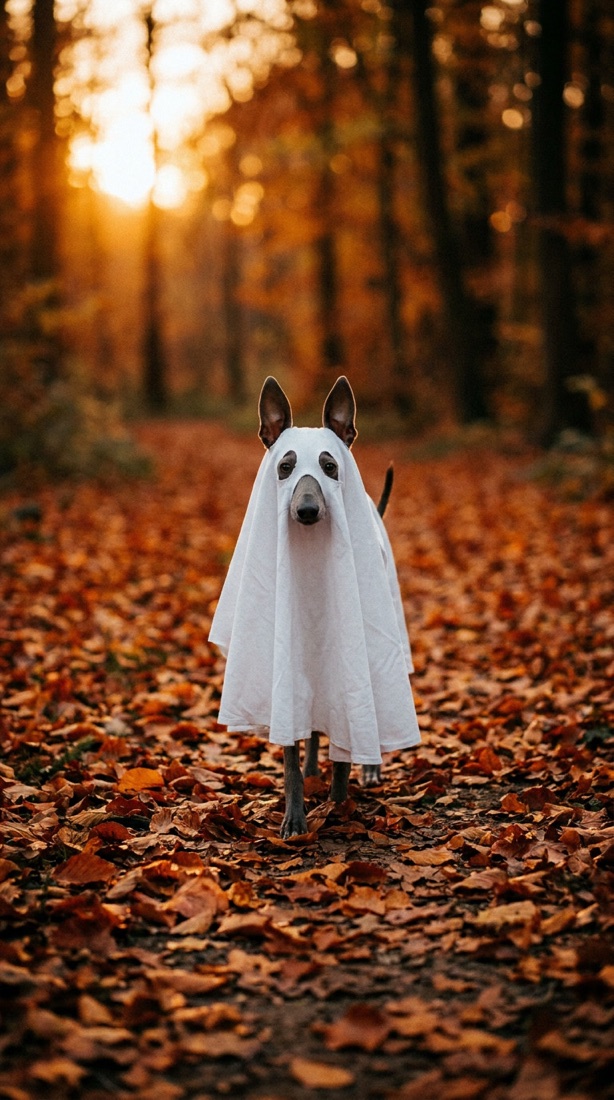 AI pastel or pet ghost photoshoot concept